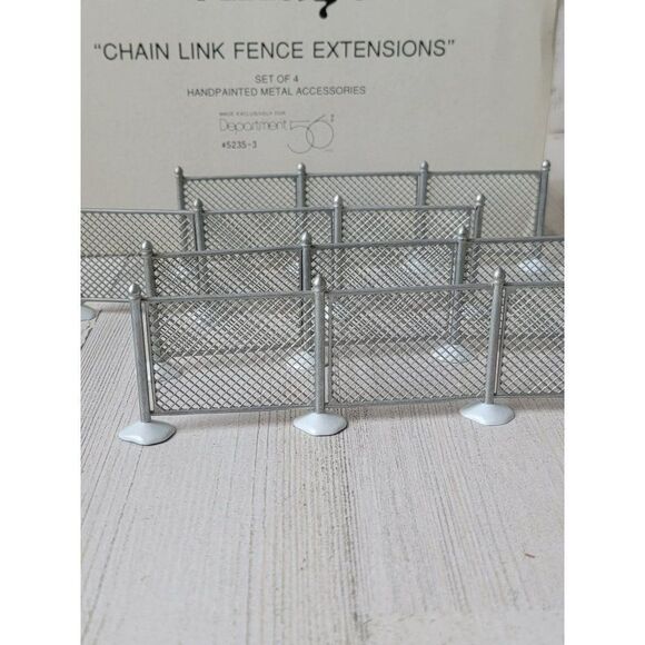 Dept 56 52353 Chain Link Fence Extensions snow village accessory Xmas set - Picture 3 of 11